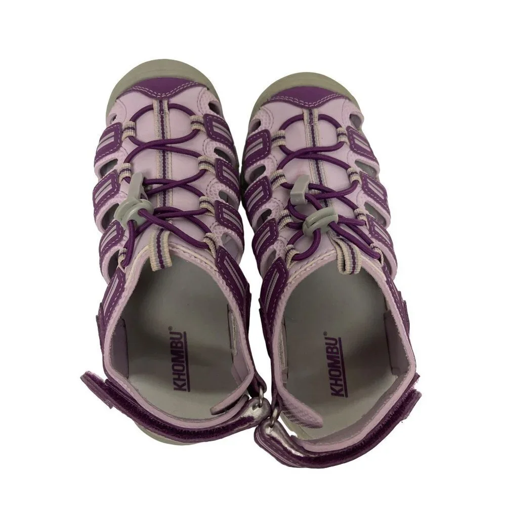 Khombu Sandy Slingback Sport Sandal Bungee Purple Pink Girl's Size 1